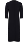 Navy Crepe Tie Fastening Duster Coat