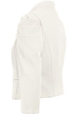 Cream Puff Sleeve Hook Fastening Cropped Blazer