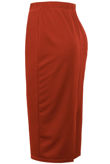 Burnt Orange Back Slit Bodycon Pencil Skirt