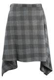 Glen Plaid Check Overlap Napkin Skirt