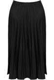 Black Elasticated Waist Pleated Skirt