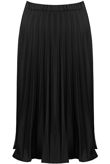 Black Elasticated Waist Pleated Skirt