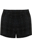 Black and Gold Foil Threaded Studded Shorts 