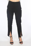 Black Front Slit Trousers