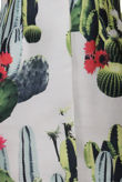 Cactus Print Longline Tailored Sleeveless Blazer