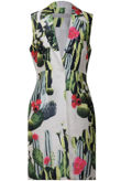 Cactus Print Longline Tailored Sleeveless Blazer