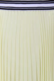 Yellow Elasticated Waist Pleated Midi Skirt