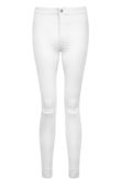 White Ripped Knee Skinny Tube Jean