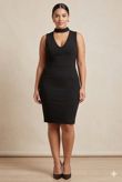 Black Key Hole Bodycon Dress