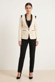 Cream Single Button Blazer