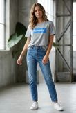 Runway Printed T-Shirt in GREY