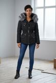 Natural Fur Hood Parka Jacket