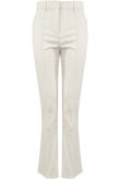 White Front Seam Bootcut Pants