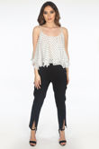 Black Front Slit Trousers
