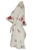 Cream Cross Over Floral Print Playsuit