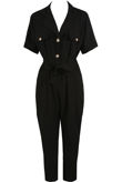 Black and white mix pack Front Button Up Boilersuit