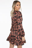 Floral Print Side Knotted Wrap Dress
