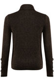 Gold High Neck Glitter Stripes Top
