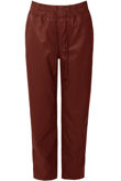 Wine PU Elasticated Waist Trousers