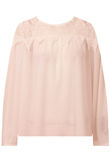 Rose Long Sleeve Blouse With Crochet Insert 