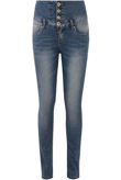 Blue Denim High Waisted Stretch Jeans