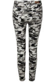 Camouflage Mid-Rise White Jeans 