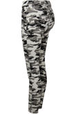 Camouflage Mid-Rise White Jeans 