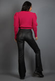 Black Wax Flare Jeans