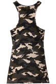Green Camouflage Muscle Back Tops