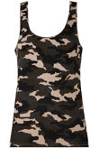 Green Camouflage Muscle Back Tops