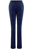 Navy Lurex Waist Wide Leg Trouser