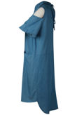 Cold Shoulder Denim Shirt Dress
