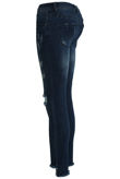 Skinny Ripped Gold Splatter Trim Jeans