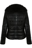 Black Fur Collar Puffer Jacket