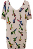 Beige Humming Bird Print Jumpers