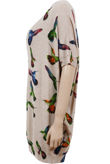 Beige Humming Bird Print Jumpers