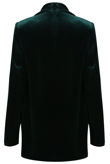 Velvet Open Blazer Green and Burgundy