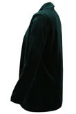 Velvet Open Blazer Green and Burgundy