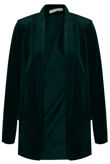 Velvet Open Blazer Green and Burgundy