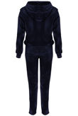 Navy Velvet Zipper Lounge Set
