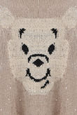 Beige Festive Winter Bear Knitwear 