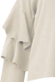 Cream Layered Sleeve Knitted Jumpers