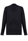 Black Ribbed Front Zip Up Knitted Jumpers