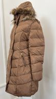 Golden Fur Hood Long Parka Coat 