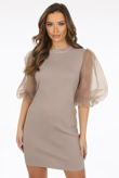 Knitted Mesh Sleeve Mini Dress - Mixed Colours Pack
