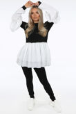 Ribbed Peplum Jumper & Knitted Legging Set