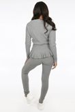 Grey Fine Knit Loungewear Two Piece Set