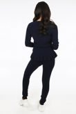 Navy Fine Knit Loungewear Two Piece Set