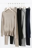 Grey Fine Knit Loungewear Two Piece Set