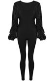 Ruched Sleeves Knitted Loungewear